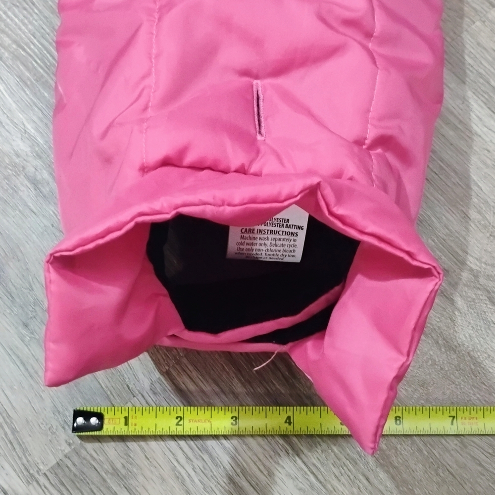 Pink and Black Quilted Dog Jacket